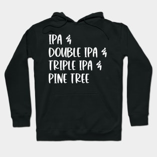 White IPA Beer List Hoodie